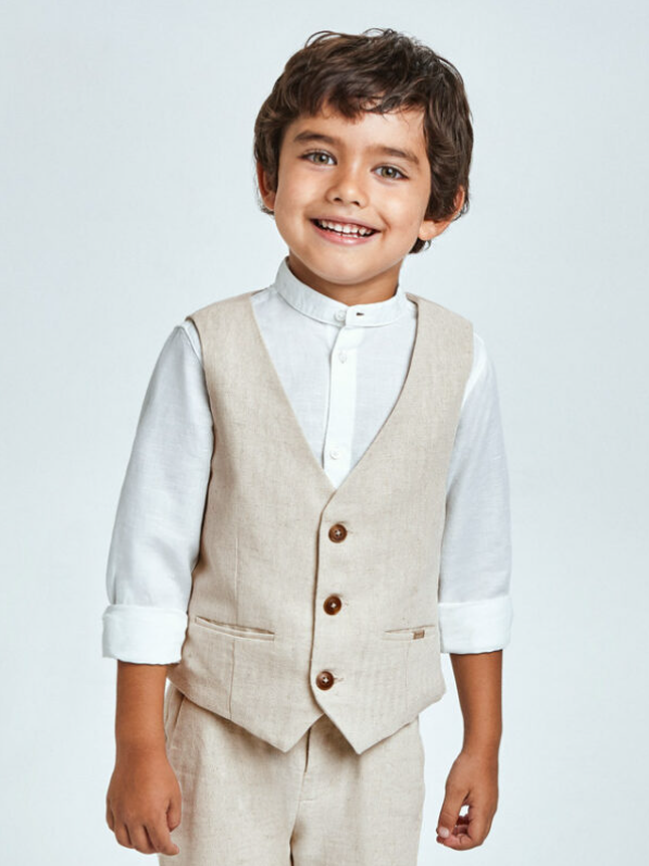 Boys beige vest store